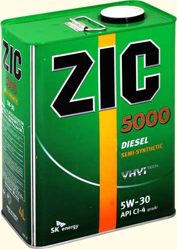 Моторное масло ZIC 5000 5W-30 4л